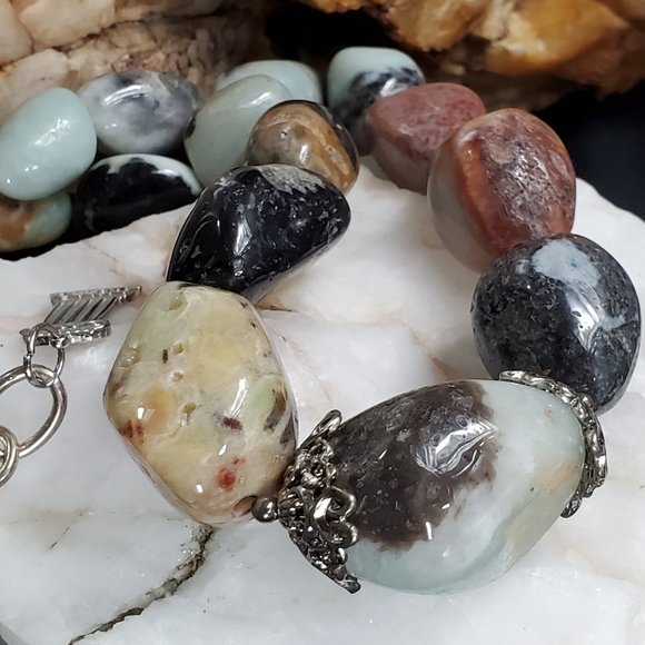 Natural Stones Amazonite Necklace Gift For Woman - Picture 8 of 10